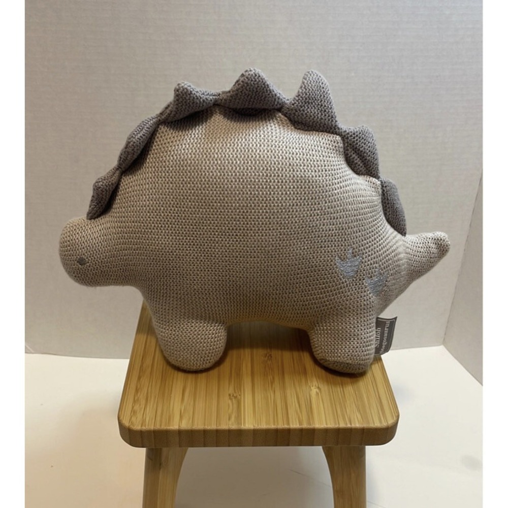 Shiloh Stegosaurus Plush Toy Dinosaur Living Textiles Gray Rattle 13‎ inches